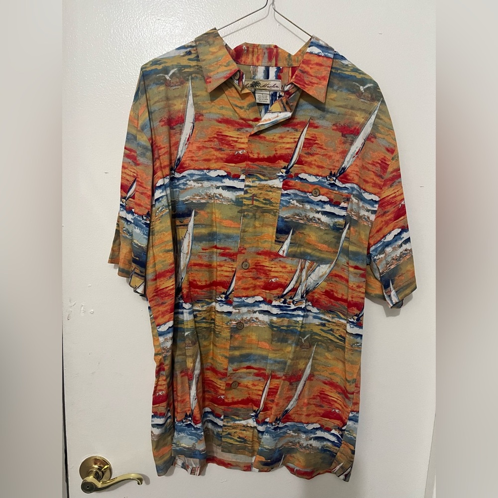 Set of 4 Men buttoned shirts. Size Large. EUC. - Picture 8 of 9